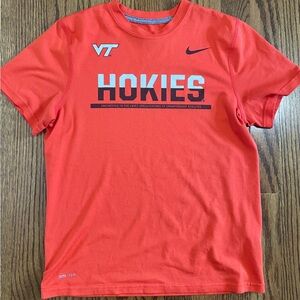 Nike Dri Fit Orange Virginia Tech VT Short Sleeved Tee Boys Size Medium